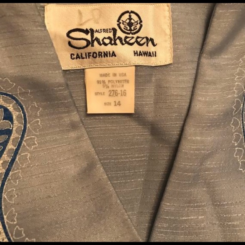 Alfred Shaheen Hawaiian Dress Paisley Shirtwaist - Picture 5 of 5